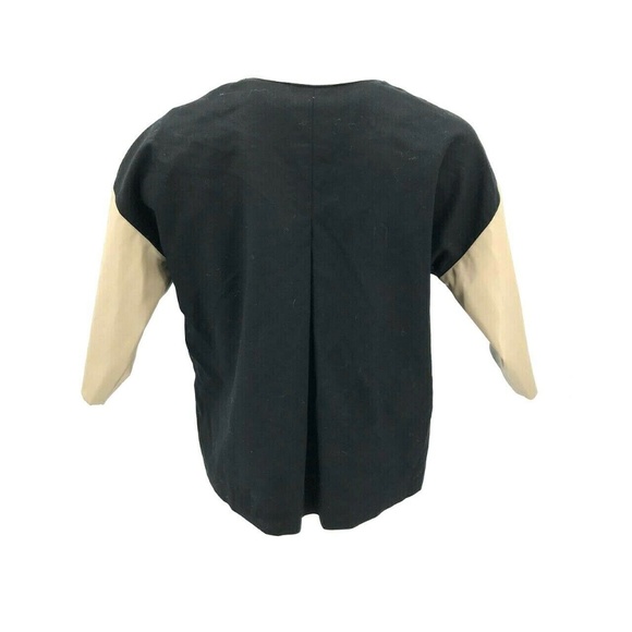 Chico's Fasten Down Color Block Sleeve Jacket Sz 4 - Picture 3 of 6